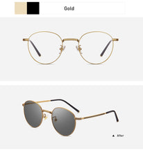 Load image into Gallery viewer, Anti Blue Light Glasses Women Titanium Frame Round Clear Computer Glasses Photochormic Optical Eyeglasses  New BF1820