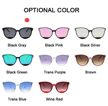 Load image into Gallery viewer, New Classic Oval Red Women Sunglasses Female Vintage Luxury Plastic Brand Designer Cat Eye Sun Glasses UV400 Fashion