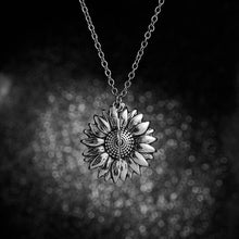 Load image into Gallery viewer, 2020 Gold Silver Color Open Locket Necklace Engraved You Are My Sunshine Sunflower Pendant Necklace Unique Party Jewelry Gift