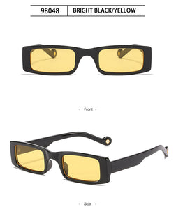 Trendy piccolo rettangolo occhiali da sole donne 2022 Y2k Steampunk anni '90 occhiali da sole UV400 gotico vacanza spiaggia Cat Eye Hippie Eyewear