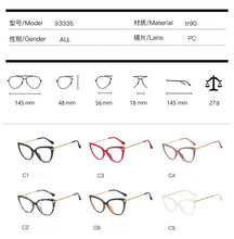 Load image into Gallery viewer, Blue Light Blocking Glasses Women Computer Glass High Quality Transparent Cat Eye Eyeglasses Frame Men Optical Glasse Frame