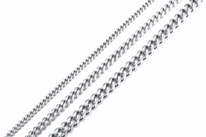 CUBAN LINK 3 TO 7 MM  STAINLESS STEEL NECKLACE FOR MEN CHOKER JEWELRY