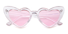 Load image into Gallery viewer, Trending Cat Eye Sunglasses Big Heart Popular Heart Sharp flash of light Glitter Pink Glasses High Quality Shades for Female