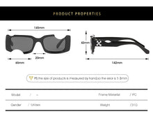 Load image into Gallery viewer, D&amp;T 2022 New Fashion Rectangle Sunglasses Women Men Brand Designer Distinctive Incomplete Style Gradients Lens PC Frame UV400