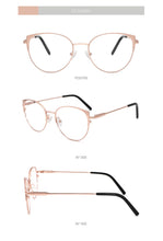 Load image into Gallery viewer, Metal Glasses Frame Women New Fashion Cat Eye Round Glasses Vintage Optical Eyewear Myopia Alloy Prescription Eyeglasses