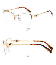 Load image into Gallery viewer, Semi Rimless Cat Eye Myopia Glasses Frame Women Optical Prescription Eyeglasses Frame Ladies Retro Luxury Brand Spectacles Frame