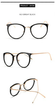 Carica l&#39;immagine nel visualizzatore di Gallery, Women&#39;s  Fashion Eyeglasses Frame Oversized Cat Eye Glasses Frame Clear Lens Eyeglass Black Frame  Reading Glasses UV400