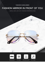 Load image into Gallery viewer, New Fashion Rimless Sunglasses Luxury Brand Design Women Metal Sun glasses Lady UV400 Shades Eyewear Oculos de sol