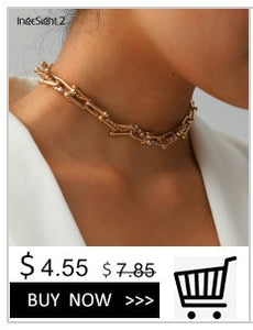 Punk Imitation Pearl Choker Necklace Collar Statement Gold Color Love Heart Lasso Pendant Necklace for Women Jewelry