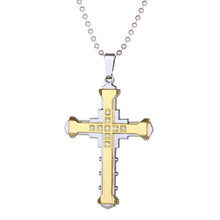 Load image into Gallery viewer, New Fashion Arrow Necklace for Men Black Metal Punk POP Cross Pendant Necklace Trendy Simple Chain Jewelry Gift collar hombre