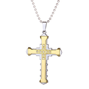 New Fashion Arrow Necklace for Men Black Metal Punk POP Cross Pendant Necklace Trendy Simple Chain Jewelry Gift collar hombre