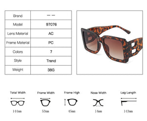 2022 Brand Square Sunglasses Woman Oversized Black Style Shades For Women Big Frame Fashion Sunglasses Female UV400 Glasses