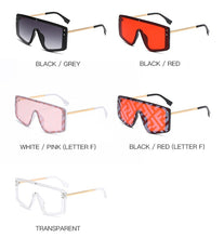 Load image into Gallery viewer, Oversized butterfly Sunglasses Women 2022 Luxury Brand Fashion Flat Red Black Clear Lens One Piece Men Gafas Shade Mirror UV400