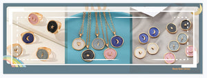 Simple Stars Moon Necklaces Fashion Europen Alloy Oil Drop Women Long Heart Round Golden Pendant Necklace Jewelry For Girls