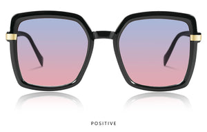 2022 Sunglasses Women Gradient Fashion Brand Designer  retro square frame Women Sunglasses UV400 Black Shades oversized oculos