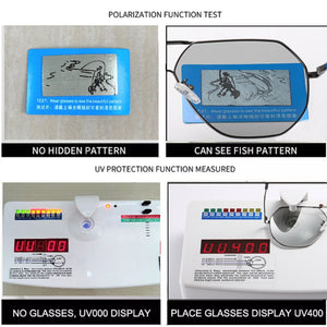 【HAILSTER】 Men's Disourable and Polarized Sunglasses , Polygon Frame Glasses P8692