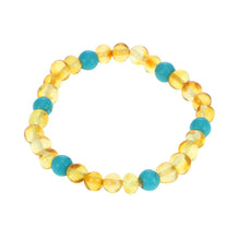 Load image into Gallery viewer, 16 Styles Natural Amber Bracelets for Baby Adult Elastic Jewelry Gifts Baltic Amber Beads Women Stretch Bijoux Pulsera