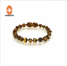 Carica l'immagine nel visualizzatore di Gallery, Baby Amber Bracelets Handmade Jewelry Original Baltic Ambar Beads Strand Anklets Pulseras for Kids Adults Women Girls