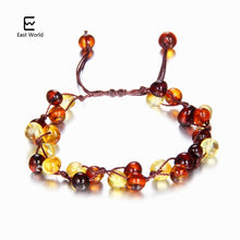 Load image into Gallery viewer, Baltic Amber Teething Bracelet for Baby Baroque Beads Adjustable Natural Ambar Jewelry for Women Birthd Present gifts