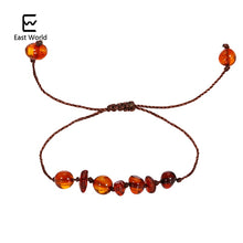 Load image into Gallery viewer, Baltic Amber Teething Bracelet for Baby Baroque Beads Adjustable Natural Ambar Jewelry for Women Birthd Present gifts
