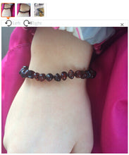 Load image into Gallery viewer, Creative Design Amber Bracelet Baltic Amber Beads Customized Name Jewelry Mom Baby Gift Bracelet Personalized Bojioux