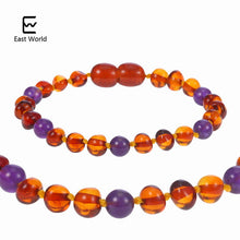 Carica l'immagine nel visualizzatore di Gallery, Customizable Amber Bracelets with Natural Rose Quartz Original Jewelry for Adult Baby Anklets Fancy Baltic Amber Gift