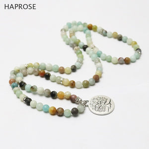 Necklaces Pendant Natural 108 beads bracelet Mala Amazon bracelets Women Long Jewelry stone jewelry necklace gifts