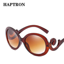Load image into Gallery viewer, HAPTRON Big Oval Sunglasses Women Vintage Gradient Brand Designer Sun Glasses Retro 90s Ladies Oculos De Sol Black White Red