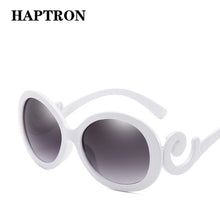 Load image into Gallery viewer, HAPTRON Big Oval Sunglasses Women Vintage Gradient Brand Designer Sun Glasses Retro 90s Ladies Oculos De Sol Black White Red