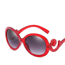 Load image into Gallery viewer, HAPTRON Big Oval Sunglasses Women Vintage Gradient Brand Designer Sun Glasses Retro 90s Ladies Oculos De Sol Black White Red