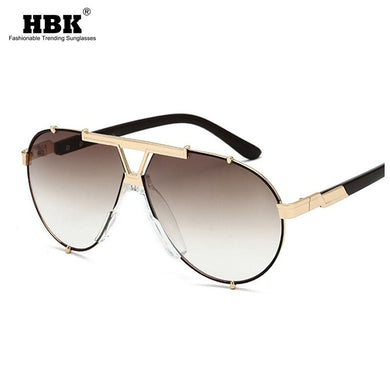 HBK 2023  Pilot Sunglasses Men Women Vintage Sun Glasses Female UV400 Classic Shades Rave Festival Gift
