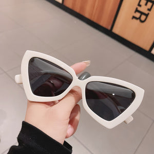 HBK Cat Eye Retro Sunglasses Lady Polygon Funny Sun Glasses Female Candy Jelly Color Special Eyewear Men's Shade Party