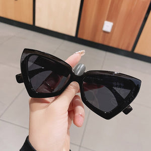 HBK Cat Eye Retro Sunglasses Lady Polygon Funny Sun Glasses Female Candy Jelly Color Special Eyewear Men's Shade Party