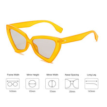 Load image into Gallery viewer, HBK Cat Eye Retro Sunglasses Lady Polygon Funny Sun Glasses Female Candy Jelly Color Special Eyewear Men&#39;s Shade Party