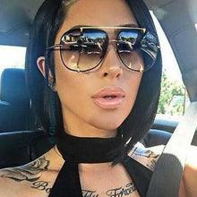 Load image into Gallery viewer, HBK  Oversized Pilot Sunglasses Women UV400 Retro Brand Designer Big Frame Sun Glasses For Female Ladies Eyewear
