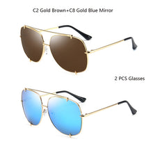 Load image into Gallery viewer, HBK  Oversized Pilot Sunglasses Women UV400 Retro Brand Designer Big Frame Sun Glasses For Female Ladies Eyewear