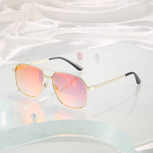 Load image into Gallery viewer, HBK Ladies Sunglasses Women Men  Brand Square Mirror Lens Sun Glasses Crystal Chain Summer Oculos Lunette De Soleil Femme