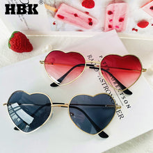 Carica l'immagine nel visualizzatore di Gallery, HBK Love Heart Shaped Sunglasses Women Men Small Red Sun Glasses Ladies Sexy Sweet Candy Brand Design Mirror Eyewear UV400