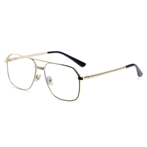 HBK Occhiali da sole quadrati Uomo Donna Classic Steampunk Montatura in lega Occhiali da sole Specchio Estate Uomo Esterno Guida UV400 Oculos 