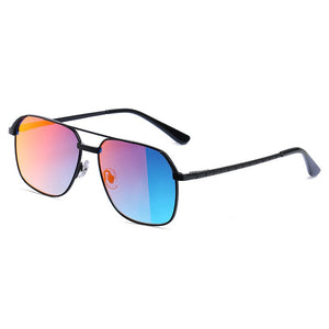HBK Occhiali da sole quadrati Uomo Donna Classic Steampunk Montatura in lega Occhiali da sole Specchio Estate Uomo Esterno Guida UV400 Oculos 