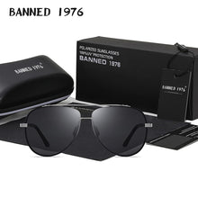 Load image into Gallery viewer, HD Polarized Big Men&#39;s Shades Metal frame Aviation Male Sunglasses Designer Men Oculos High Quality Oculos Vintage Sun Glasses