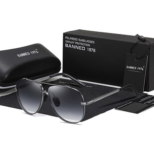 HD Polarized Big Men's Shades Metal frame Aviation Male Sunglasses Designer Men Oculos High Quality Oculos Vintage Sun Glasses