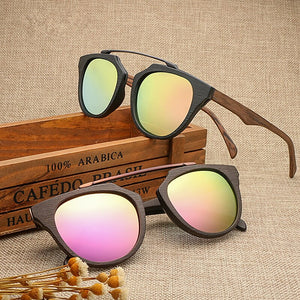 HDCRAFTER 2023 Vintage Wooden Sunglasses Polarized Classic Mens Wood Sun Glasses with Bamboo Box