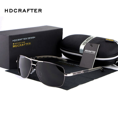 HDCRAFTER Brand Designer Sunglasses Men Polarized Driving Mirror Sun Glasses For Men  oculos de sol masculino