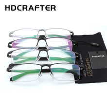 Carica l&#39;immagine nel visualizzatore di Gallery, HDCRAFTER Men&#39;s Prescription Eyeglasses Frames Metal Optical Glasses Frame Brand Designer Clear Reading Glasses For Men Women