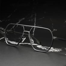 Carica l&#39;immagine nel visualizzatore di Gallery, HDCRAFTER Metal Oversized Computer Eye Glasses Anti-Blue Rays Pochromic Lenses Eyeglasses Frame For Women Men Oculos de grau