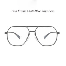 Carica l&#39;immagine nel visualizzatore di Gallery, HDCRAFTER Metal Oversized Computer Eye Glasses Anti-Blue Rays Pochromic Lenses Eyeglasses Frame For Women Men Oculos de grau