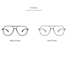 Carica l&#39;immagine nel visualizzatore di Gallery, HDCRAFTER Metal Oversized Computer Eye Glasses Anti-Blue Rays Pochromic Lenses Eyeglasses Frame For Women Men Oculos de grau