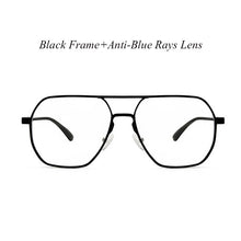 Carica l&#39;immagine nel visualizzatore di Gallery, HDCRAFTER Metal Oversized Computer Eye Glasses Anti-Blue Rays Pochromic Lenses Eyeglasses Frame For Women Men Oculos de grau