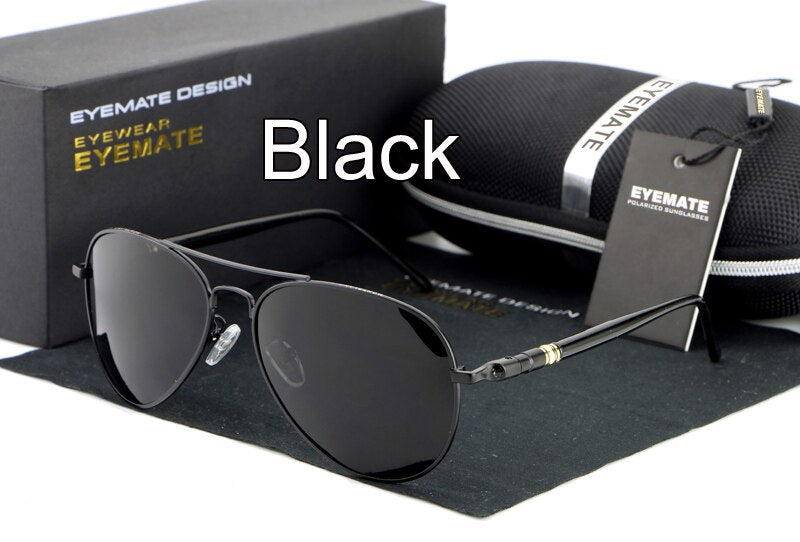 HDCRAFTER Polarized Lens Sunglasses for Men/Women Pilot Driving Sunglasses Alloy Classic Sun Glasses Oculos de sol masculino